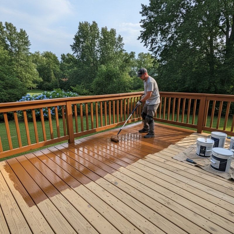 Deck Steps Staining