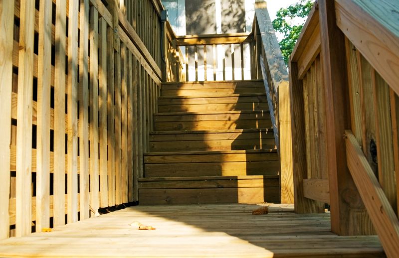 Stained Wood Steps