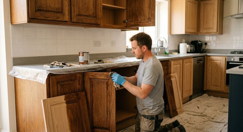 Kitchen Cabinet Staining in Terre Haute, IN